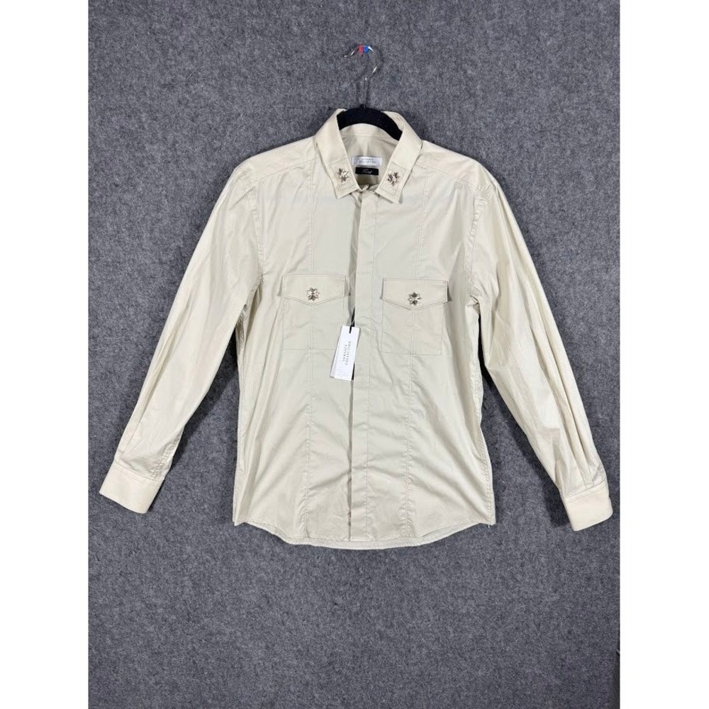 Versace Collection Trend Shirt IT 40 US XS S NWT Beige Medusa Luxury Italy